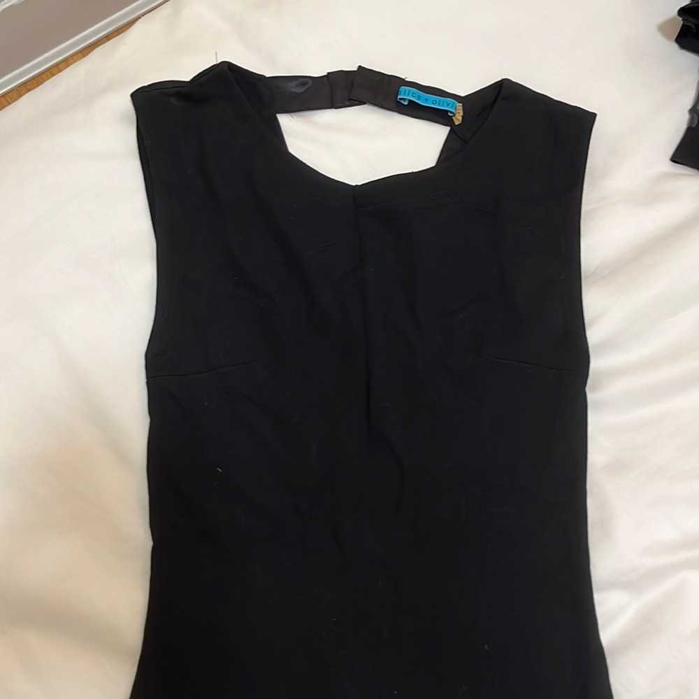 Alice and Olivia little black dress with cool open back pattern